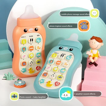 Новая интеллектуальная обучающая музыкальная игрушка для мобильного телефона, имитирующая бутылочку-пустышку для мальчиков и девочек от 1 года