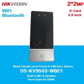 Новая металлическая Антивандальная Лицевая IP-станция HIKVISION Wi-Fi для дверей виллы DS-KV9503-WBE1, 4,3-дюймовый экран, карта M1, PoE, Bluetooth