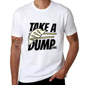 Новая футболка Take a Dump'ling, футболки больших размеров, футболки для тяжеловесов, мужские хлопковые футболки