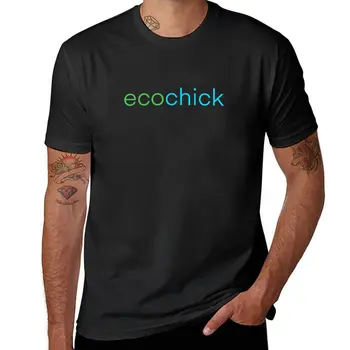Новая футболка с зеленым и синим логотипом ecochick, футболка с аниме для мальчиков, футболка с животным принтом, новая версия футболки, мужская одежда