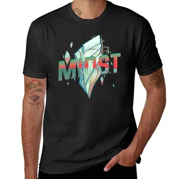 Новая футболка с логотипом Middle Moon, топы, быстросохнущая футболка, аниме, мужские винтажные футболки