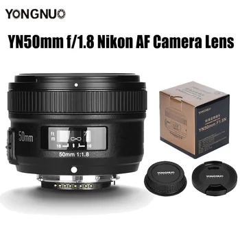 Объектив камеры YONGNUO YN 50mm f/1.8 Nikon AF Объектив с Диафрагмой YN50mm Автофокусировка с Большой Диафрагмой для Nikon DSLR