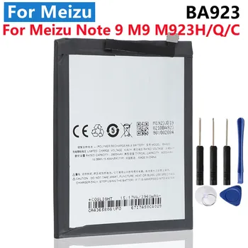 Оригинальный Аккумулятор BA923 Для Meizu Note 9/M9 Note M923Q M923H 4000 мАч Телефон Высококачественный Аккумулятор + Инструменты
