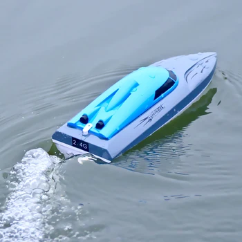 Перезаряжаемая высокоскоростная гоночная модель корабля с частотой 2,4 ГГц, игрушки, 20 км / ч, водонепроницаемая радиоуправляемая лодка