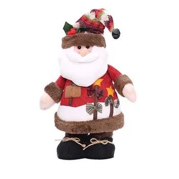 Плюшевое рождественское украшение, плюшевая кукла с рождественской атмосферой для украшения комнаты для рождественской вечеринки