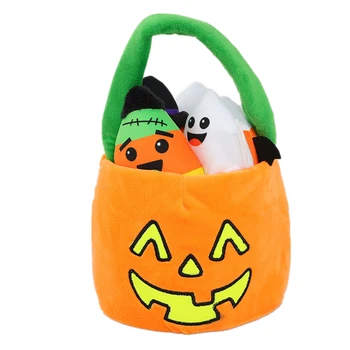Плюшевые сумки, тыквы на Хэллоуин, Летучие мыши, Черная кошачья сумочка, детские конфеты, сумка через плечо, украшение в виде тыквы, подарок для детей