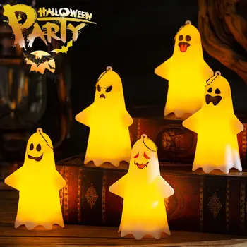 Подвесной светодиодный ночник-призрак на Хэллоуин, украшение для Нового 2023 года, украшения для Хэллоуина, украшения для дома, вечеринки на открытом воздухе