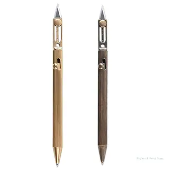 Портативная гелевая ручка M17F 2 в 1, металлическая выдвижная ручка с быстросохнущим черным покрытием