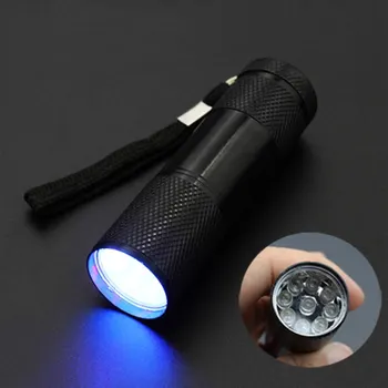 Портативный УФ-фонарик с ультрафиолетовым светом, батарея УФ-лампы Blacklight для обнаружения маркеров