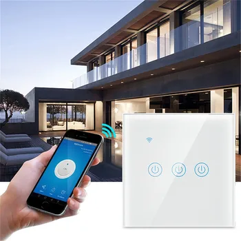 Приложение Wall For Alexa Button с тремя кнопками для дома, умный свет для Wi-Fi, умный дом, гаджеты для умного дома для ванной, прямая поставка