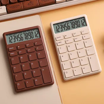 Простой портативный калькулятор для студентов финансового учета, Небольшие Многофункциональные канцелярские принадлежности для рабочего стола в офисе и школе