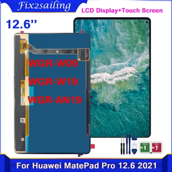 Протестированный ЖК-дисплей Для Huawei MatePad Pro 12.6 2021 WGR-W09 WGR-W19 WGR-AN19 ЖК-дисплей С Сенсорным Экраном Дигитайзер В Сборе Замена Панели