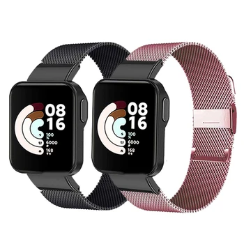 Ремешок из нержавеющей стали для Xiaomi Mi Watch Lite Глобальная версия, ремешок для смарт-часов, металлический браслет, ремешки для Redmi Watch Correa