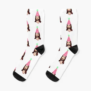 С Днем Рождения Иисус Забавные Рождественские рубашки Носки забавные носки для женщин Оптом мужские теннисные Противоскользящие футбольные носки