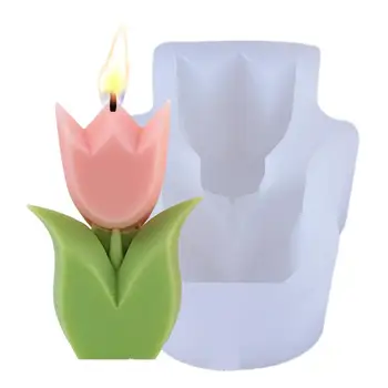 Силиконовые формы для тюльпанов, цветочная свеча 