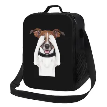 Симпатичная собака породы Джек-Рассел-терьер, мем, изолированная сумка для ланча для женщин, термохолодильник для домашних животных, сумка для ланча для пляжа, кемпинга и путешествий