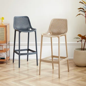 Скандинавский минималистичный барный стул для гостиной, парикмахерский салон, уличные пляжные стулья, пластиковая уличная мебель для бара Sedia XY50BC