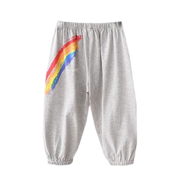 Спортивные штаны для мальчиков, Брюки цвета радуги для мальчиков, Весенне-осенние детские брюки для мальчиков, Повседневная одежда для мальчиков