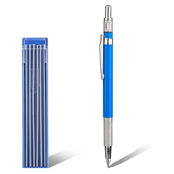 Твердый плотницкий карандаш, с 12 шт. заправками для карандашей, механические карандаши для резки стали, набор автоматических карандашей 2 мм