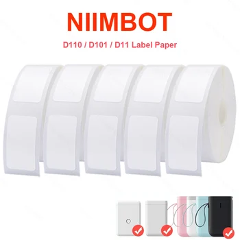 Термобумага Niimbot White Label для принтера D11 D110 D101, Рулон Бумаги для Наклеек Этикеток, Водонепроницаемая, Устойчивая К Разрыву От Масла