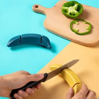Точилка Для Банановых Ножей Креативный Банановый Точильный Камень Банановая Двухузловая Точилка Для Ножей Мультяшная Точилка Для Банановых Ножей