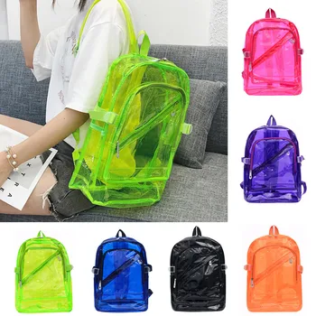 Унисекс модный школьный рюкзак Kawaii для студентов на открытом воздухе ярких цветов, водонепроницаемые желейные рюкзаки, сумки через плечо, школьные пакеты