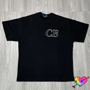 Футболка Cole Buxton из винтажной ткани 2023 года, мужская Женская футболка с вышитым логотипом CB, черные топы с круглым вырезом и коротким рукавом, большие размеры