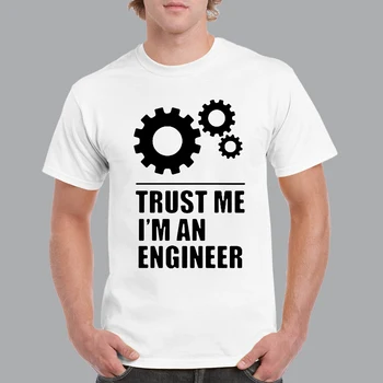 Футболка Trust Me Im An Engineer Для мужчин, хлопковая винтажная футболка оверсайз, летние Классические инженерные футболки с круглым вырезом, мужская одежда