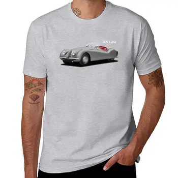 Футболка с классическим спортивным автомобилем XK120, футболка с блондинкой, летний топ, футболка нового выпуска, одежда каваи, футболки для мужчин