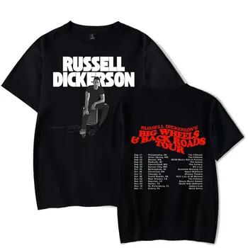 Футболка с принтом Russell Dickerson The Big Wheels & Back Roads Tour, унисекс, модный повседневный стиль, короткий рукав
