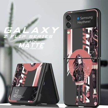 Чехол Demon Slayer Аниме Для Samsung Galaxy Edge Hard ZFlip Z Flip Flip3 Flip4 5G Zflip3 Zflip4 Luxury