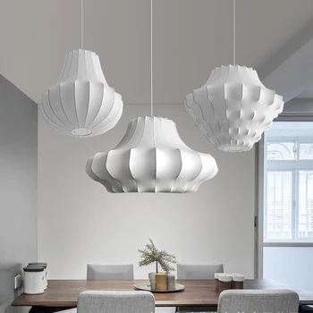Шелковая лампа нового стиля, подвесные светильники креативного итальянского дизайнера Hanglamp Lustre для гостиной, спальни, роскошных светильников, домашнего декора