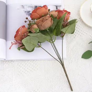 Ярко окрашенный искусственный цветок пиона Изысканные детали свадебного украшения Замечательные красивые искусственные цветы из пиона